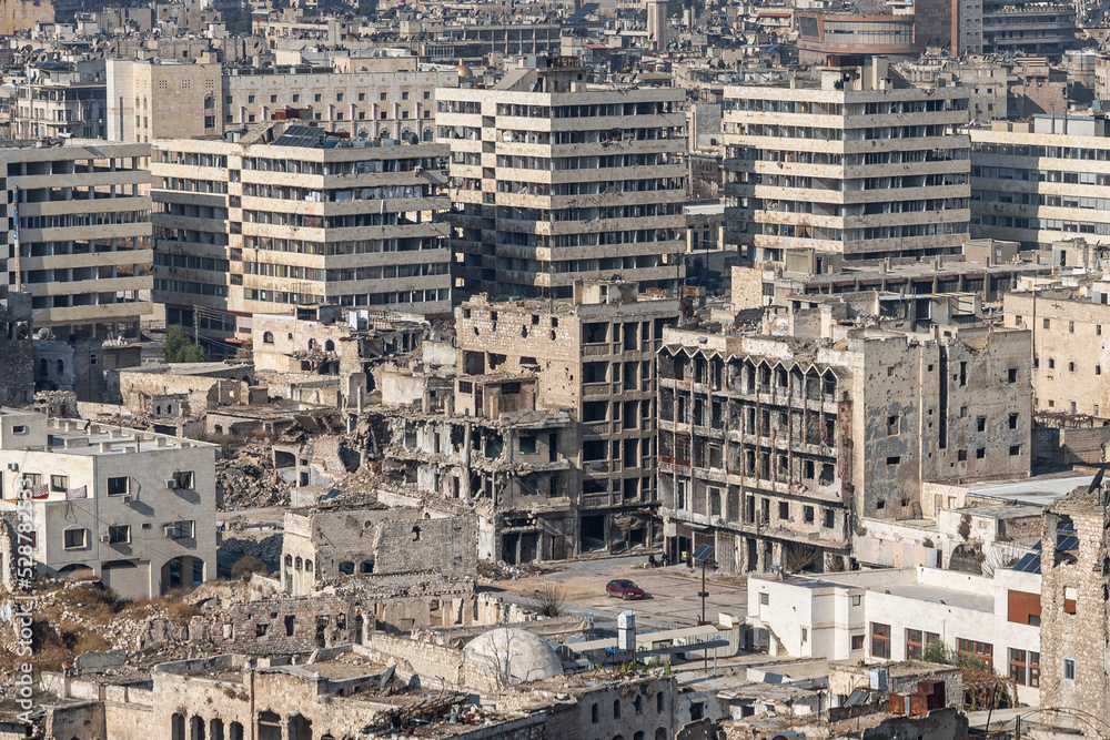 Aleppo view from the citadel, Syria	