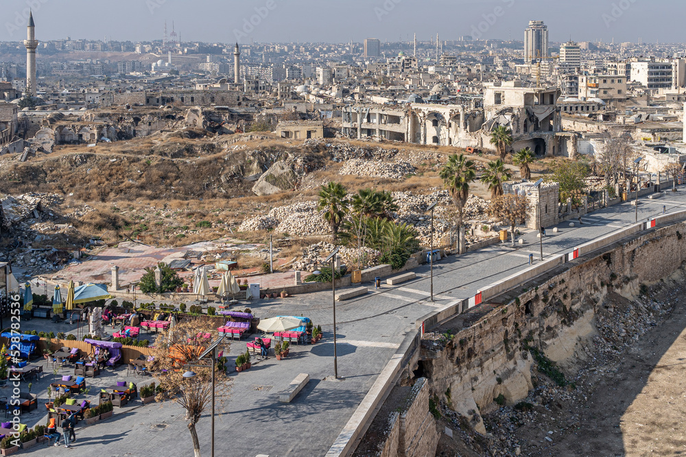 Aleppo view from the citadel, Syria	