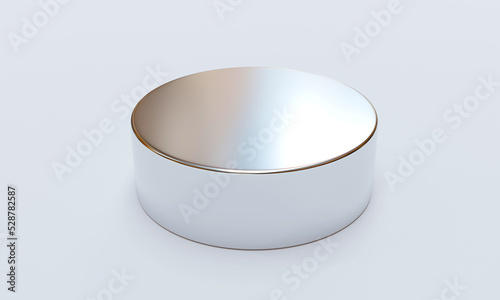 neodymium magnets isolated on white background. 3D Rendering photo
