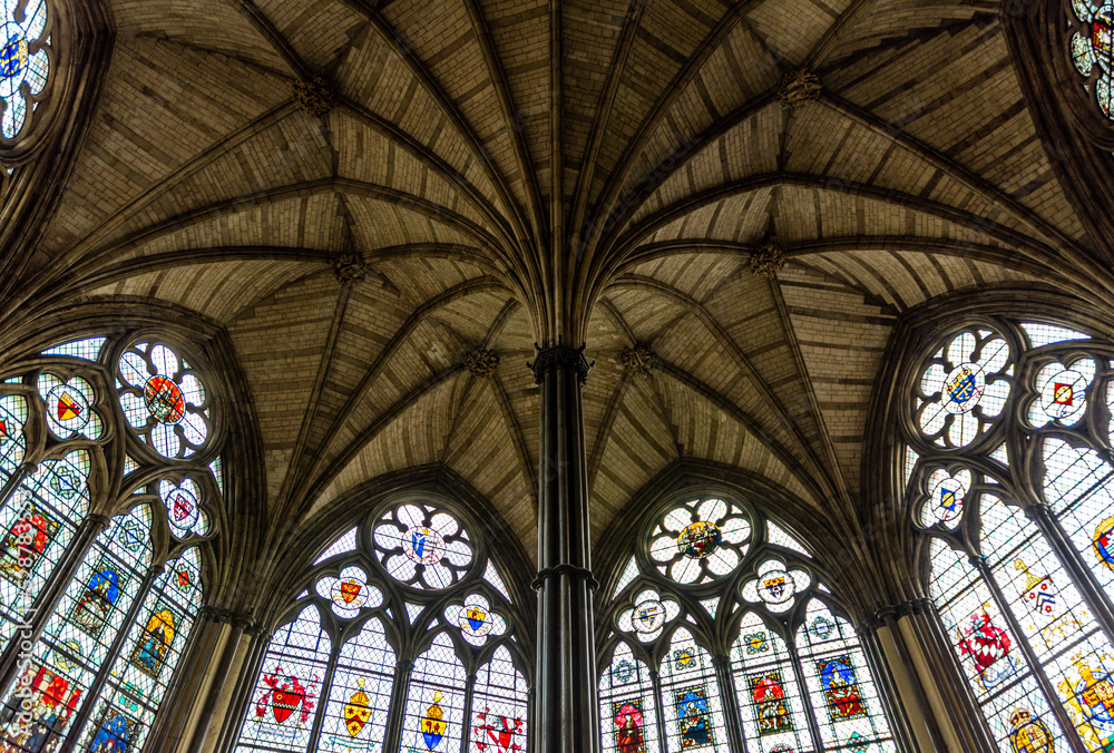 Westminster Abbey Cloister Side Chapel Stained Glass in London Westminster Abbey Cloister Side Chapel Stained Glass in London