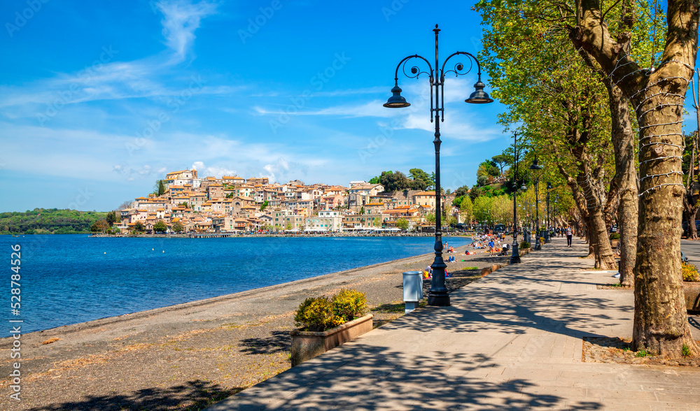 Anguillara Sabazia on Lake Bracciano, Lazio, central Italy.