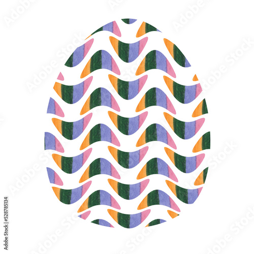 Easter egg with geometric design