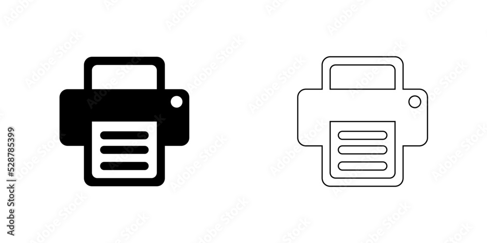 Vector print button. Printer icon. Vector print button. Printer icon.