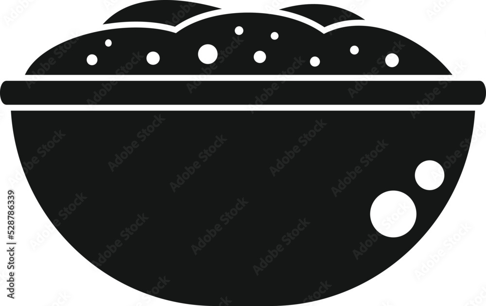 Boiled potato icon simple vector. Mash food. Spoon meal Boiled potato icon simple vector. Mash food. Spoon meal