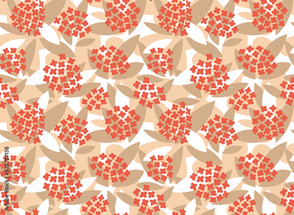 Botanical seamless pattern. Vetkorny design for textile, background and other users Botanical seamless pattern. Vetkorny design for textile, background and other users