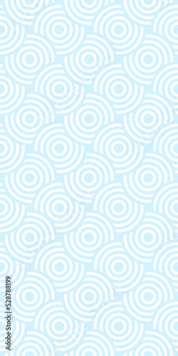 Vector seamless pattern with concentric circles. Geometric abstract background.