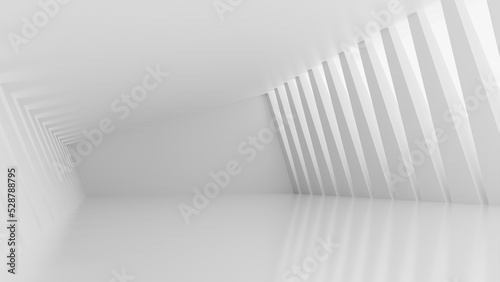 3d render, Clean Empty White Architecture Construction Modern Interior Background, For Car Background, etc.