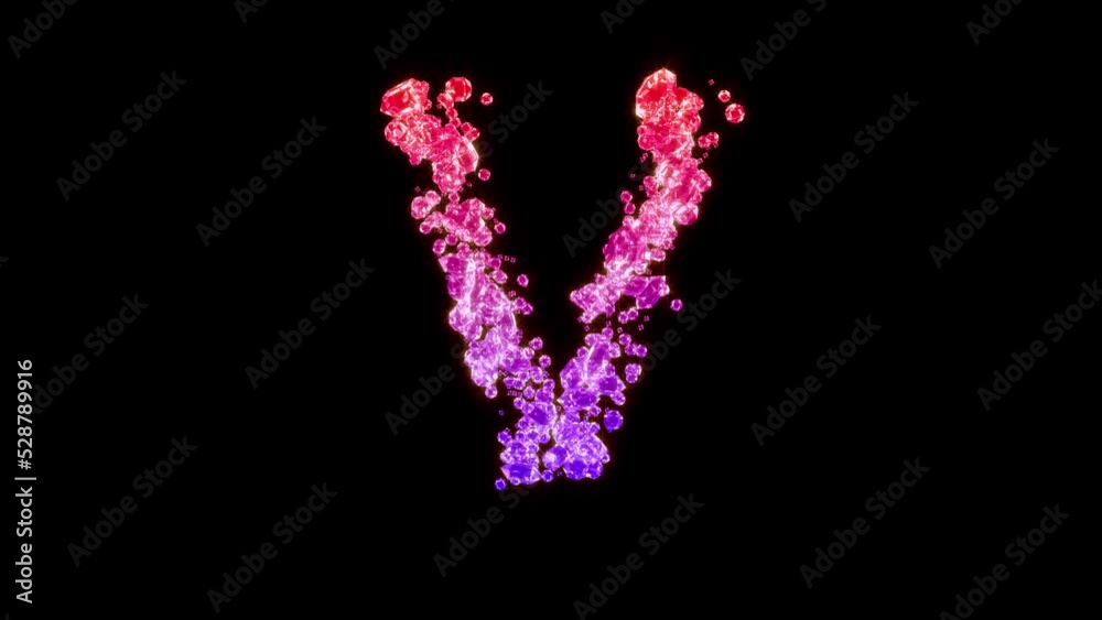 fancy red and rose glamorous gem stones alphabet - letter V, isolated - loop video fancy red and rose glamorous gem stones alphabet - letter V, isolated - loop video