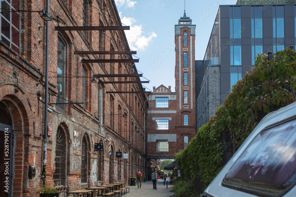 Naklejka premium OFF Piotrkowska Center in Łódź, Poland