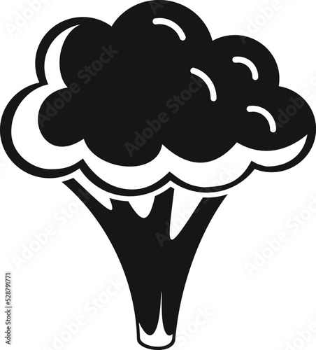 Clean brocoli icon simple vector. Cabbage vegetable. Plant salad
