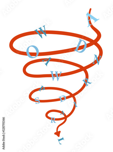 a downward spiral