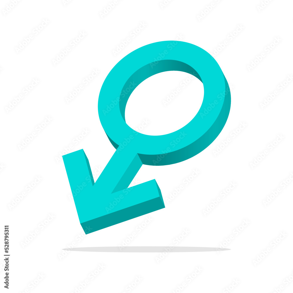 Male Gender Male Sex 3d Icon Mars Symbol Circle With An Arrow Isolated On White Background