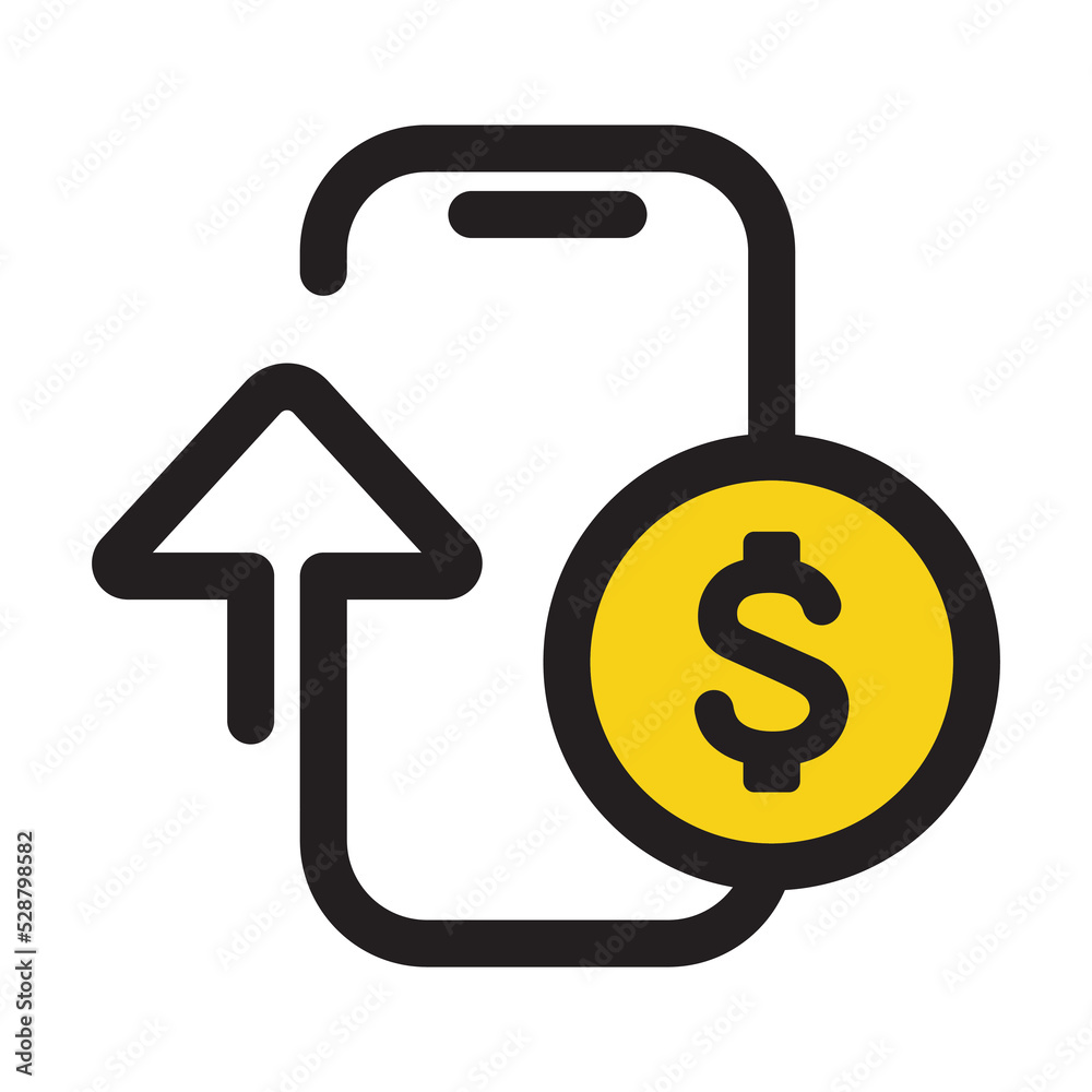 Fast Cash line icon. Money payment transfer outline vector illustration Fast Cash line icon. Money payment transfer outline vector illustration