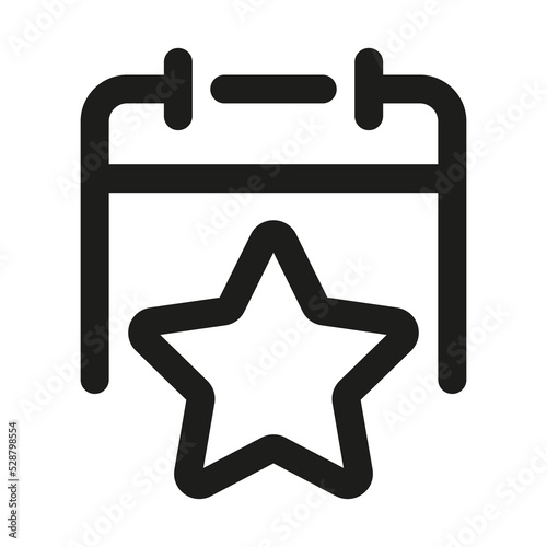 Bonus monthly, daily and weekly icon. Gift and Calendar, line or outline vector illustration