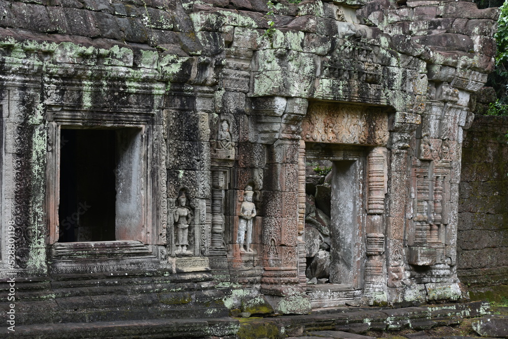 Preah Khan Temple Detail with One Window, Siem Reap, Cambodia