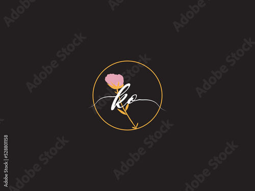 Abstract KO Logo Icon, Signature Ko ok Fashion Logo Letter Vector For Business