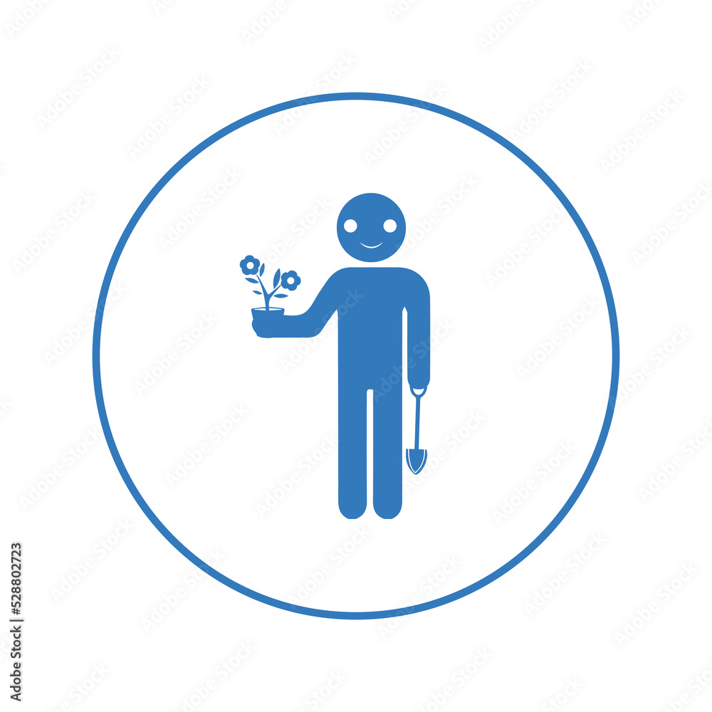 Cultivator gardener planter icon | Circle version icon | Cultivator gardener planter icon | Circle version icon |
