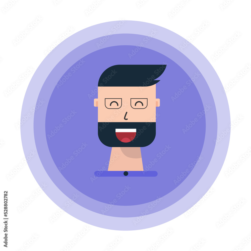Avatar profile picture icon  including male Vector illustration.