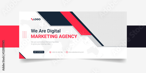 Creative corporate business marketing social media Facebook cover banner post template