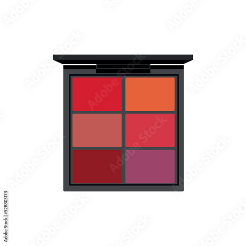 cream lipstick with multi red pink orange colour palate or blush on palette