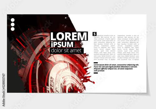 Elegant layout for business presentation with technology and science background, vector illustartion