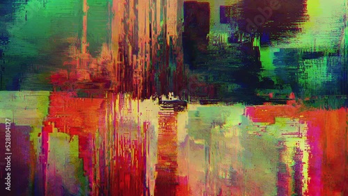 Background Illusionary Surrealistic Art. Shining fantasy glitches. Hypnotic computer glitch compilation.