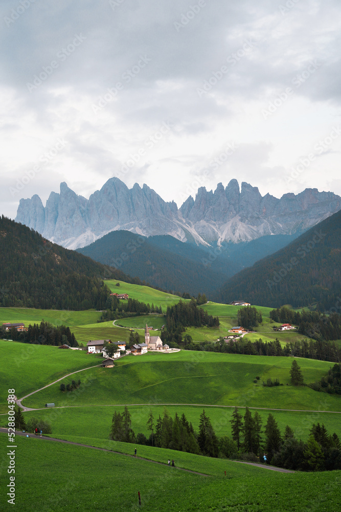 Valley in Dolomite Alps in Italy