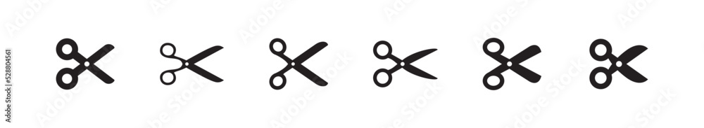 Scissors icon set. Simple pictogram. Isolated. Scissors icon set. Simple pictogram. Isolated.