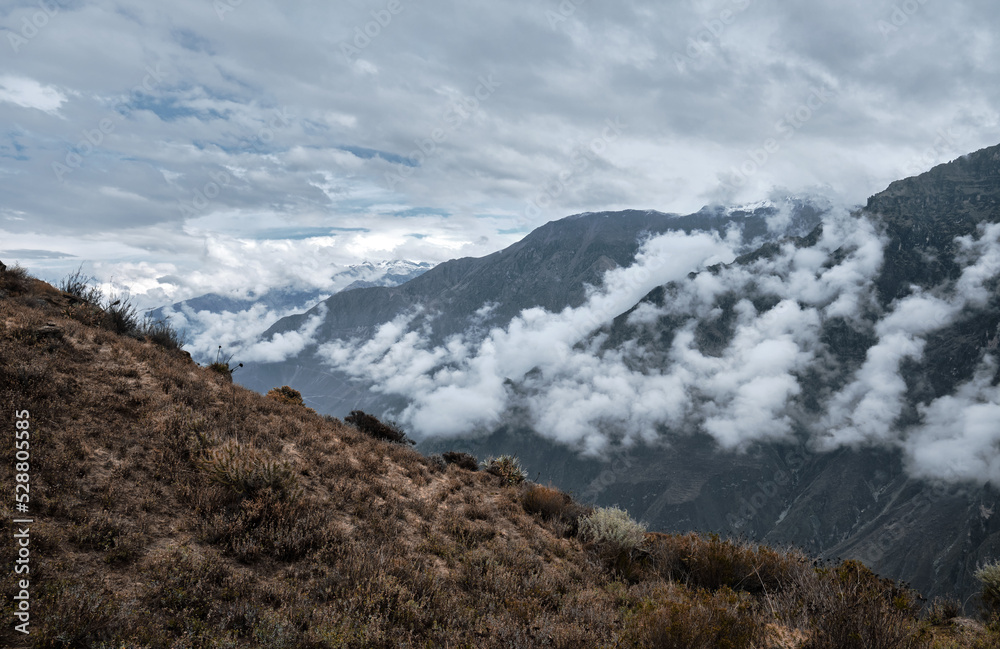 Mountain landscape in the Andes, Peru.