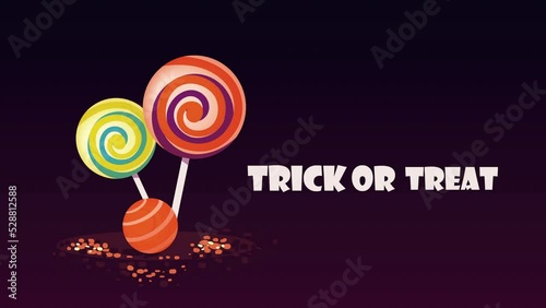 trick or treat letterign animation photo