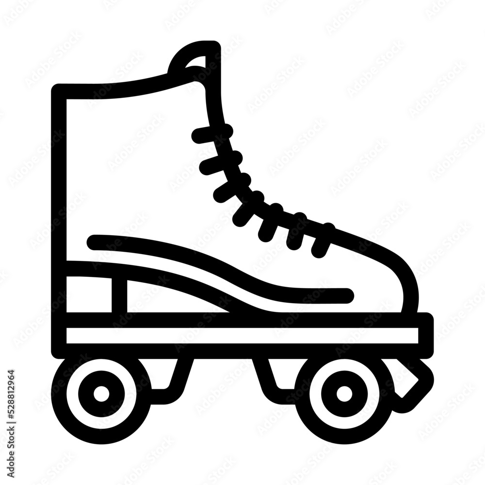 roller skates kid leisure line icon vector. roller skates kid leisure sign. isolated contour symbol black illustration roller skates kid leisure line icon vector. roller skates kid leisure sign. isolated contour symbol black illustration