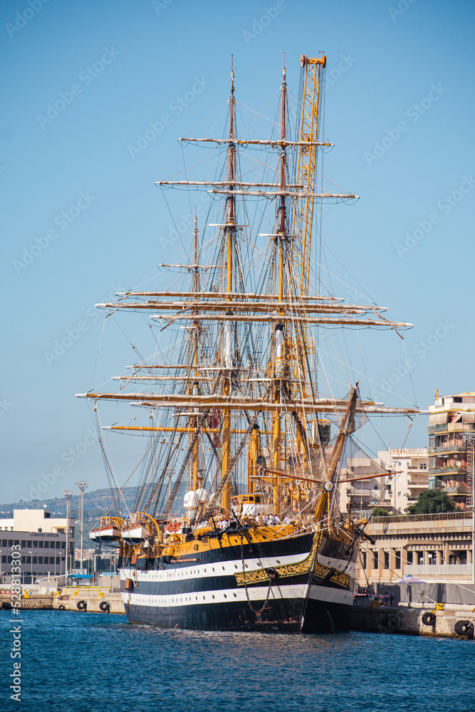 Italian ship in the port