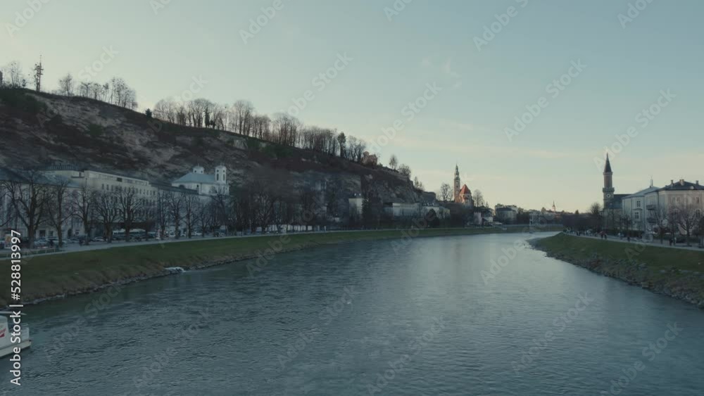 Mulln church in Salzburg Austria on winter day Mulln church in Salzburg Austria on winter day