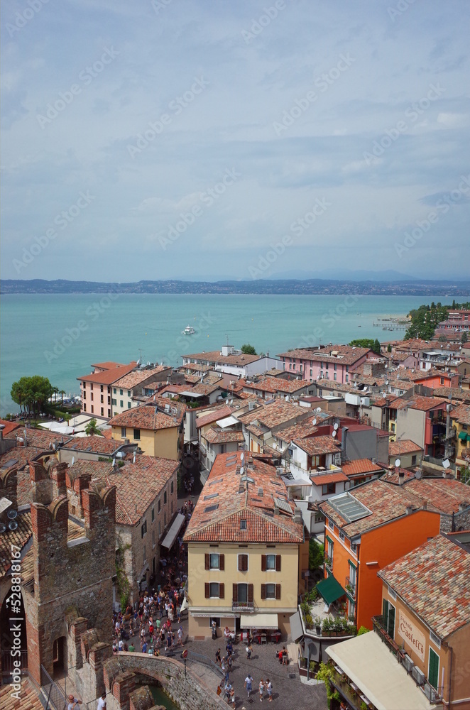 view of the city of sirmione and lake of Garda