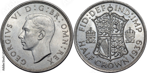 Great Britain, George VI, Halfcrown 1939, silver, UNC photo