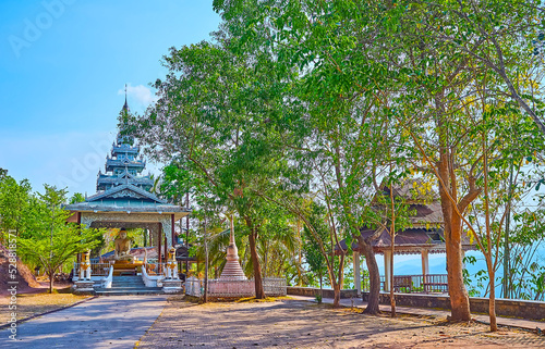 The shrine in park, Wat Phrathat Doi Kong Mu Temple, Mae Hong Son, Thailand photo