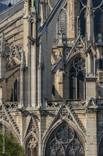 The famous Notre-Dame de Paris cathedral, French Gothic architecture Paris, France