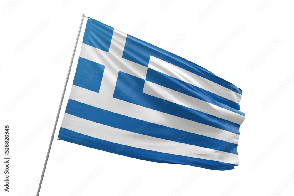 Obraz premium Transparent flag of greece