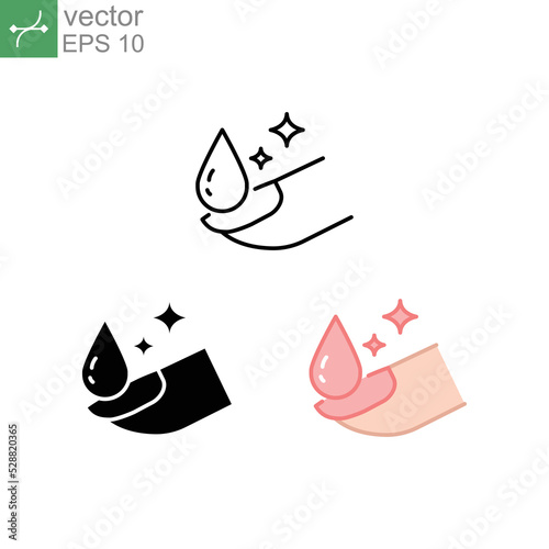nail care icon in different style, solid, outline, filled line style. lacquer up, manicure for beauty concept. Nail polish remover. Vector illustration. design on white background. EPS 10