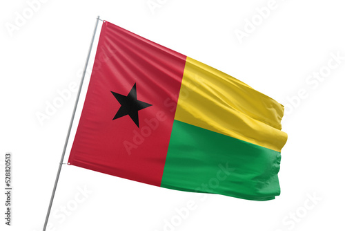 Transparent flag of guinea bissau