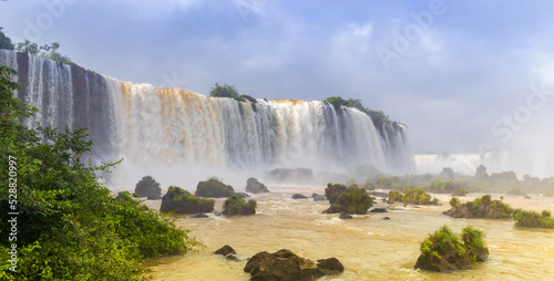 Panoramic view of the Iguazu Falls