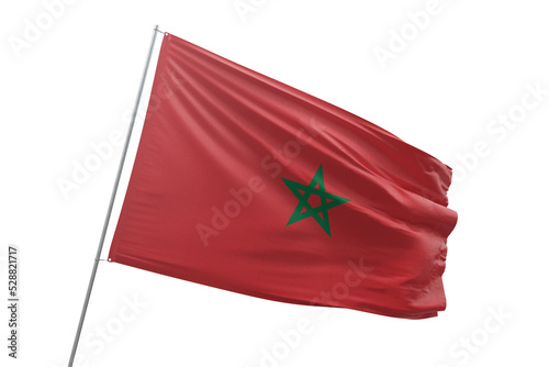 Transparent flag of morocco photo