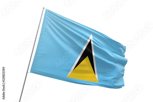 Transparent flag of saint lucia