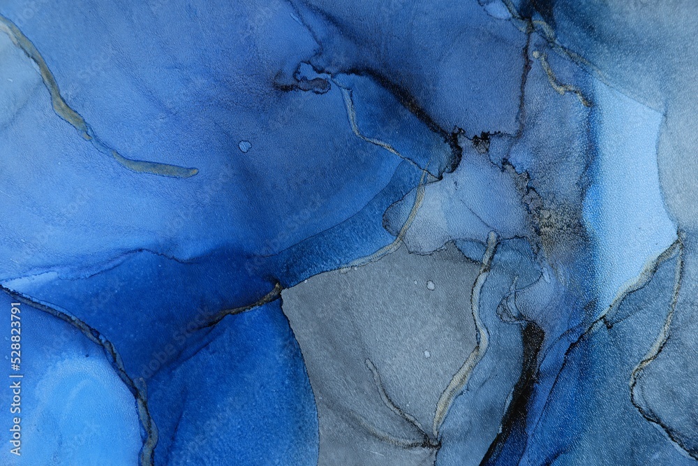 Naklejka premium Abstract liquid ink art painting as background, top view