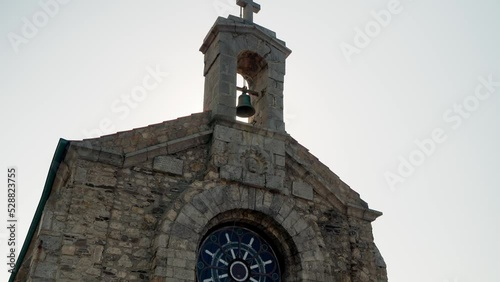 Ancient bell tower built on top of Gaztelugatxe island