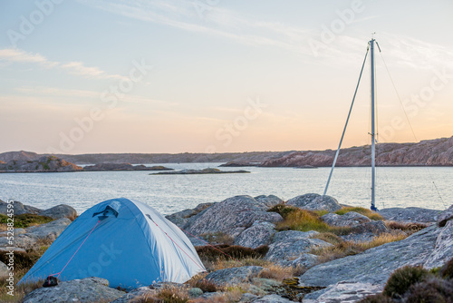 Sailing and camping on the Swedish coast photo
