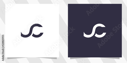letter sc cs logo design