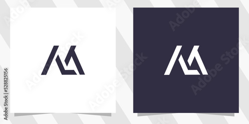 letter ml lm logo design