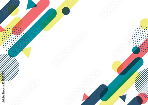 色々な形のカラフルな幾何学模様