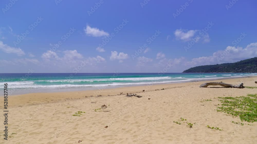 Phuket beach sea, View of beach sea on sun light in the summer. At Karon Beach, Phuket, Thailand. 4K UHD, Video Clip. ProRes HQ 4:2:2 Phuket beach sea, View of beach sea on sun light in the summer. At Karon Beach, Phuket, Thailand. 4K UHD, Video Clip. ProRes HQ 4:2:2